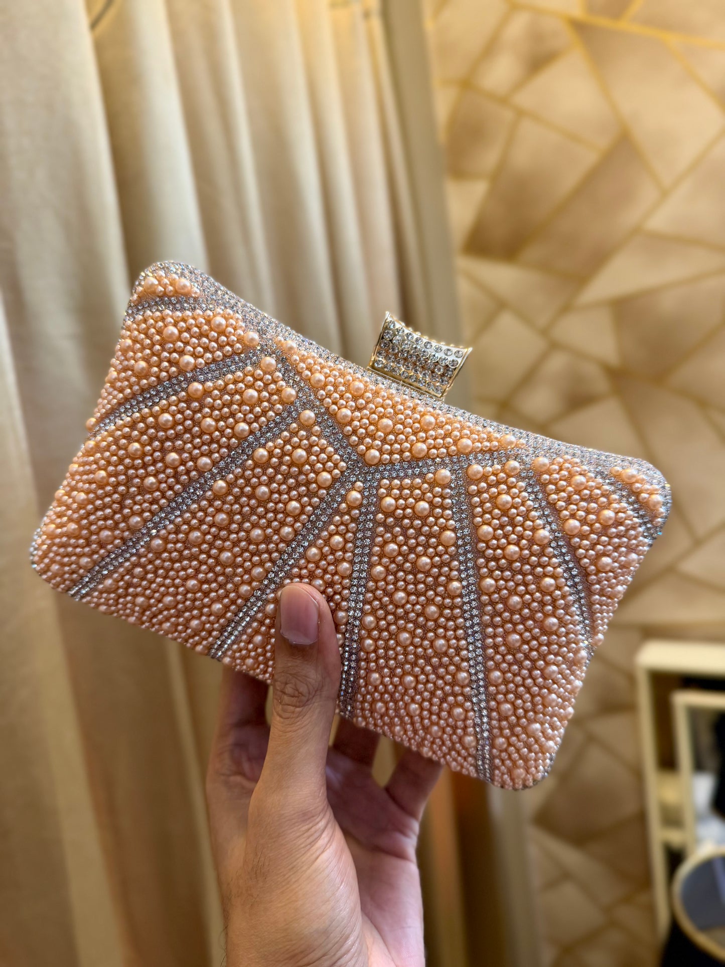 Gorgeous pearl worked party bag at discount price