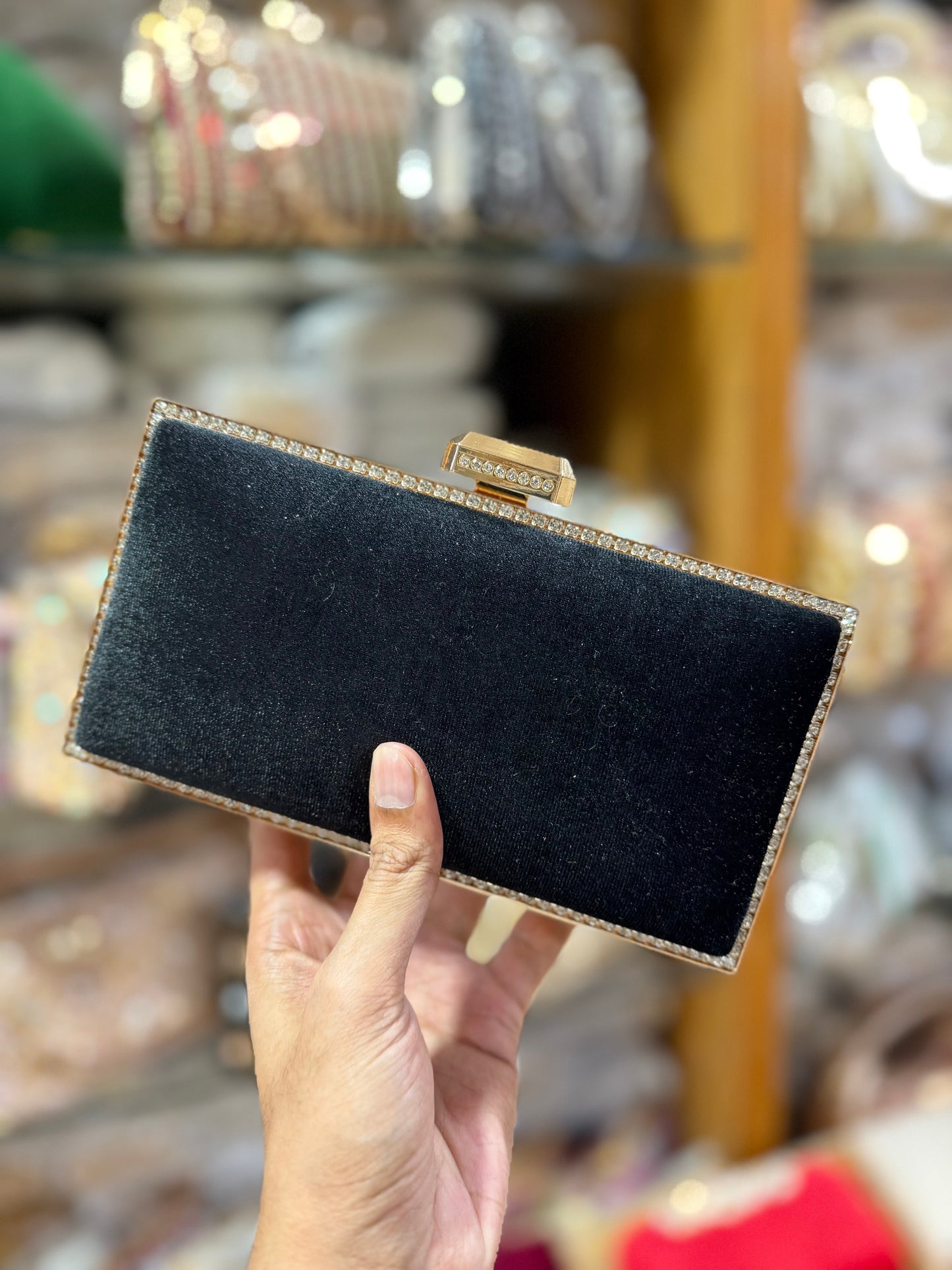 Beautiful simple and elegant velvet party purse