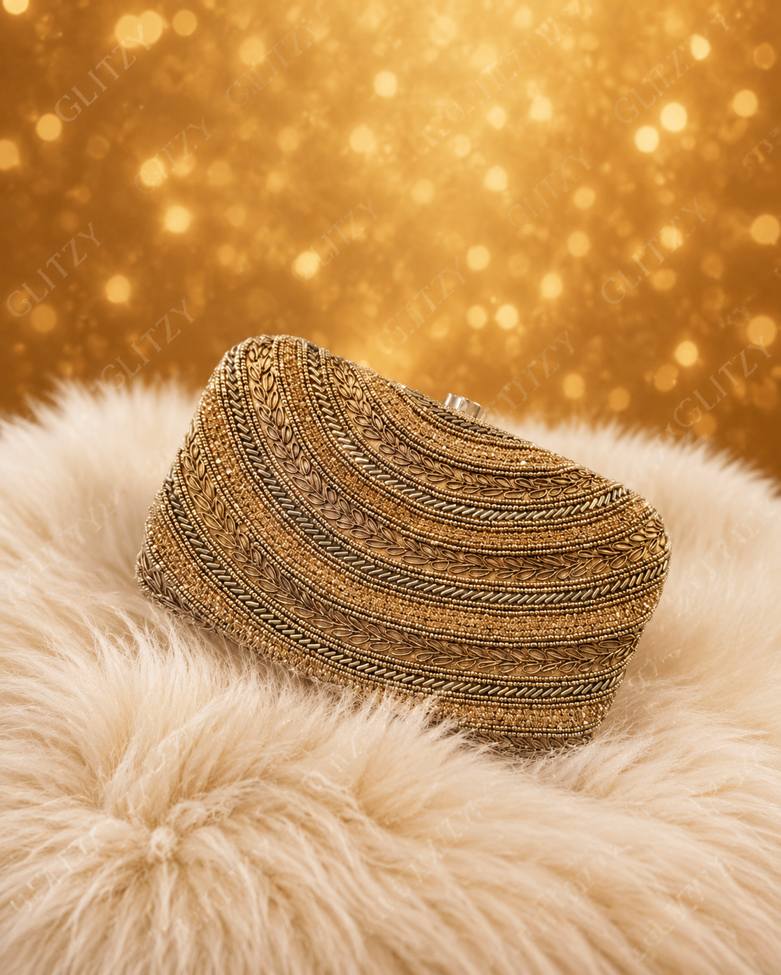 Indian joy puri handworked beautiful party evening clutch | Glitzy