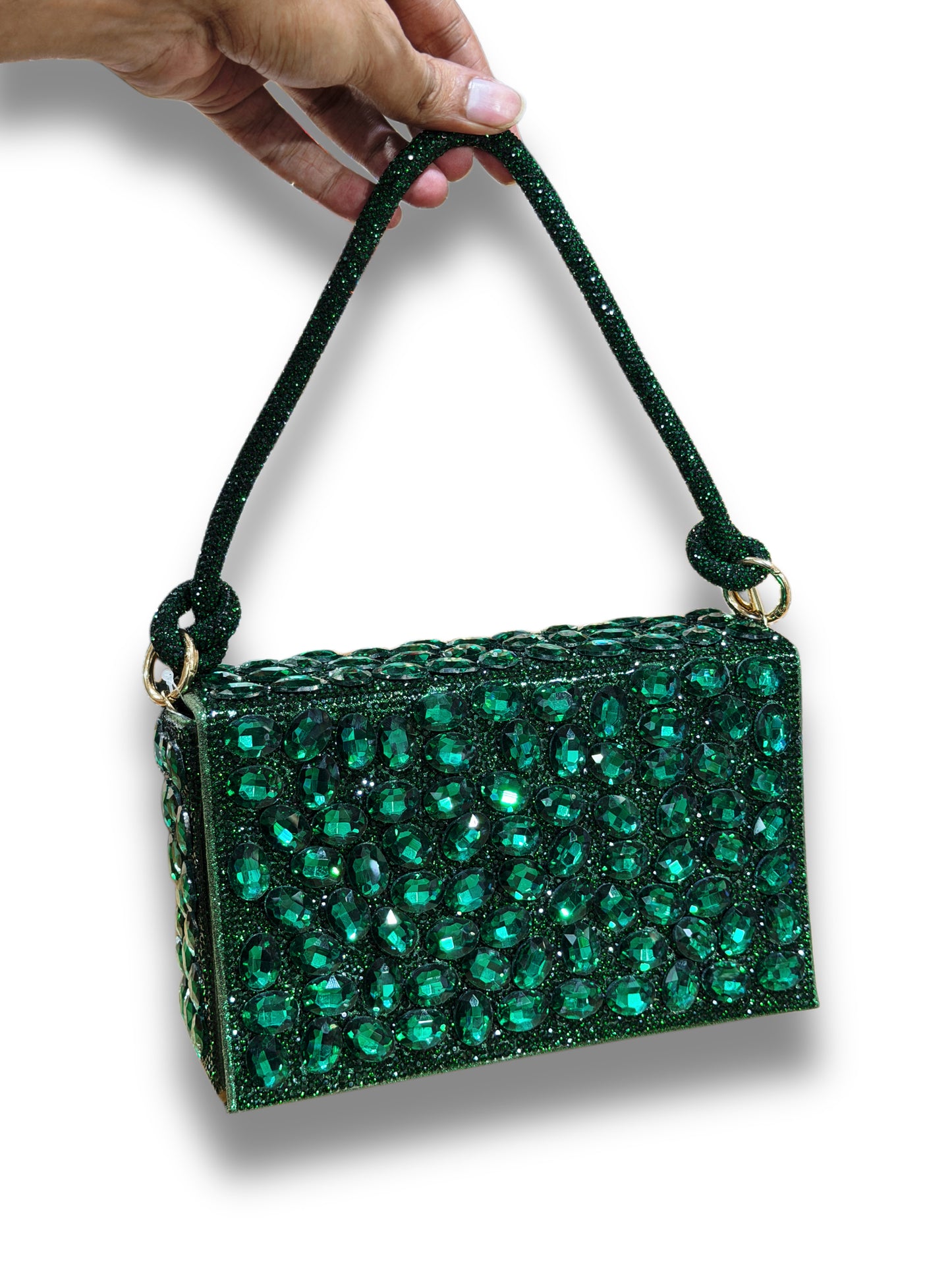 Gorgeous all over stone worked party bridal handbag | glitzy