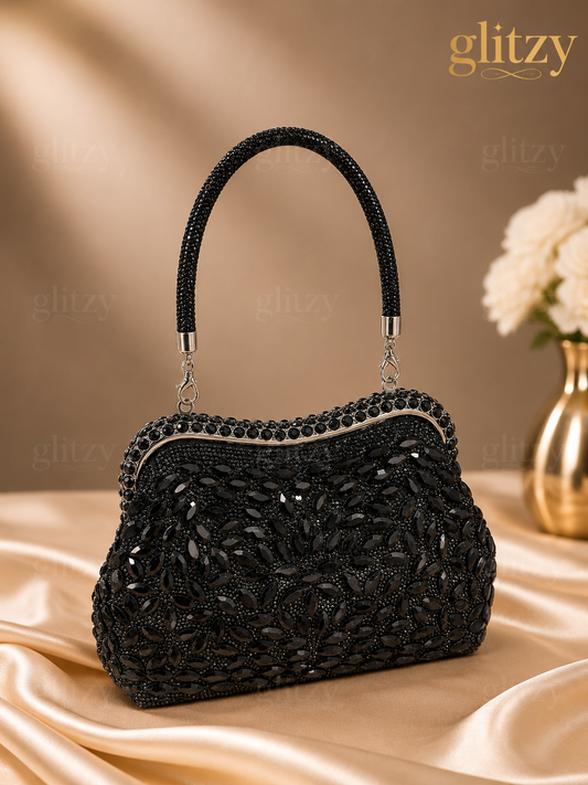 Luxurious all over rhinestone shine party handbag | GLITZY