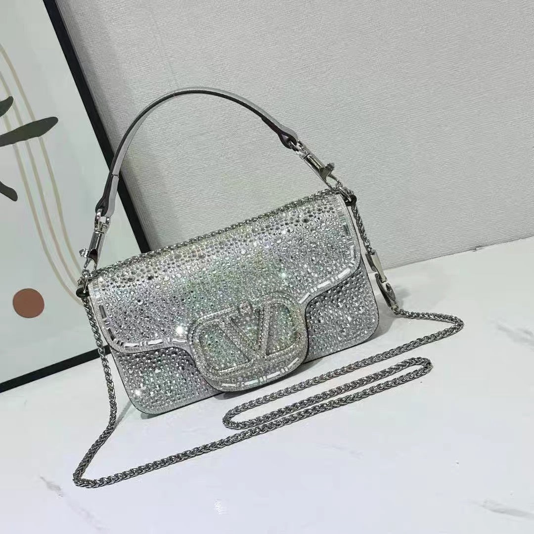 A luxurious, sparkling stone party bag