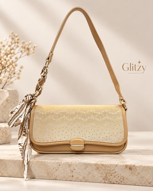 MISS ALITA Ladies Handbag & Shoulder Bag for Women with Scarf - Glitzy BD