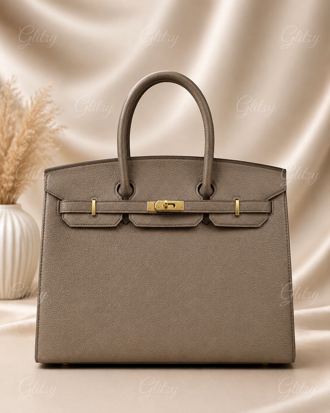 Luxury Leather Birkin Style Tote Bag for Women – Designer Handbag BD