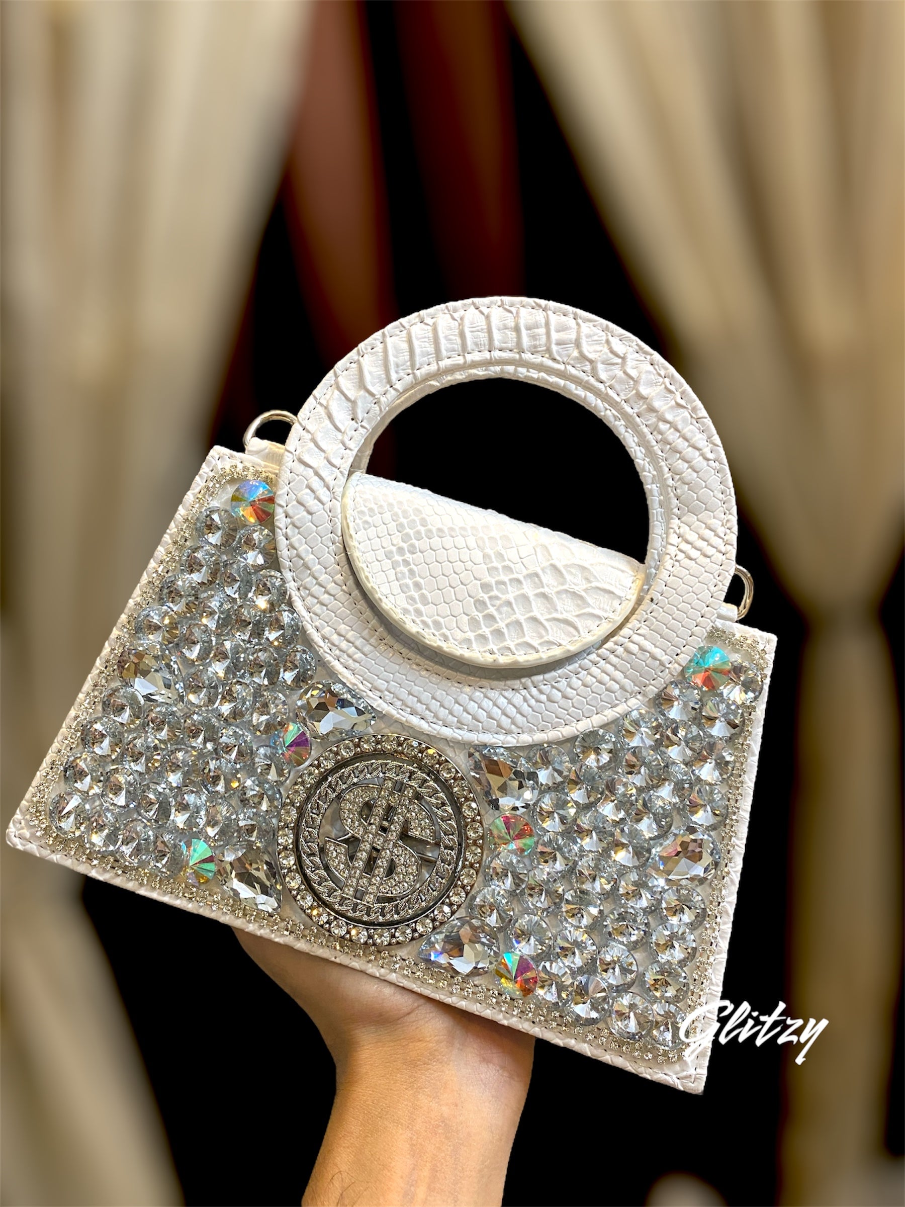 All over stone worked gorgeous party bag