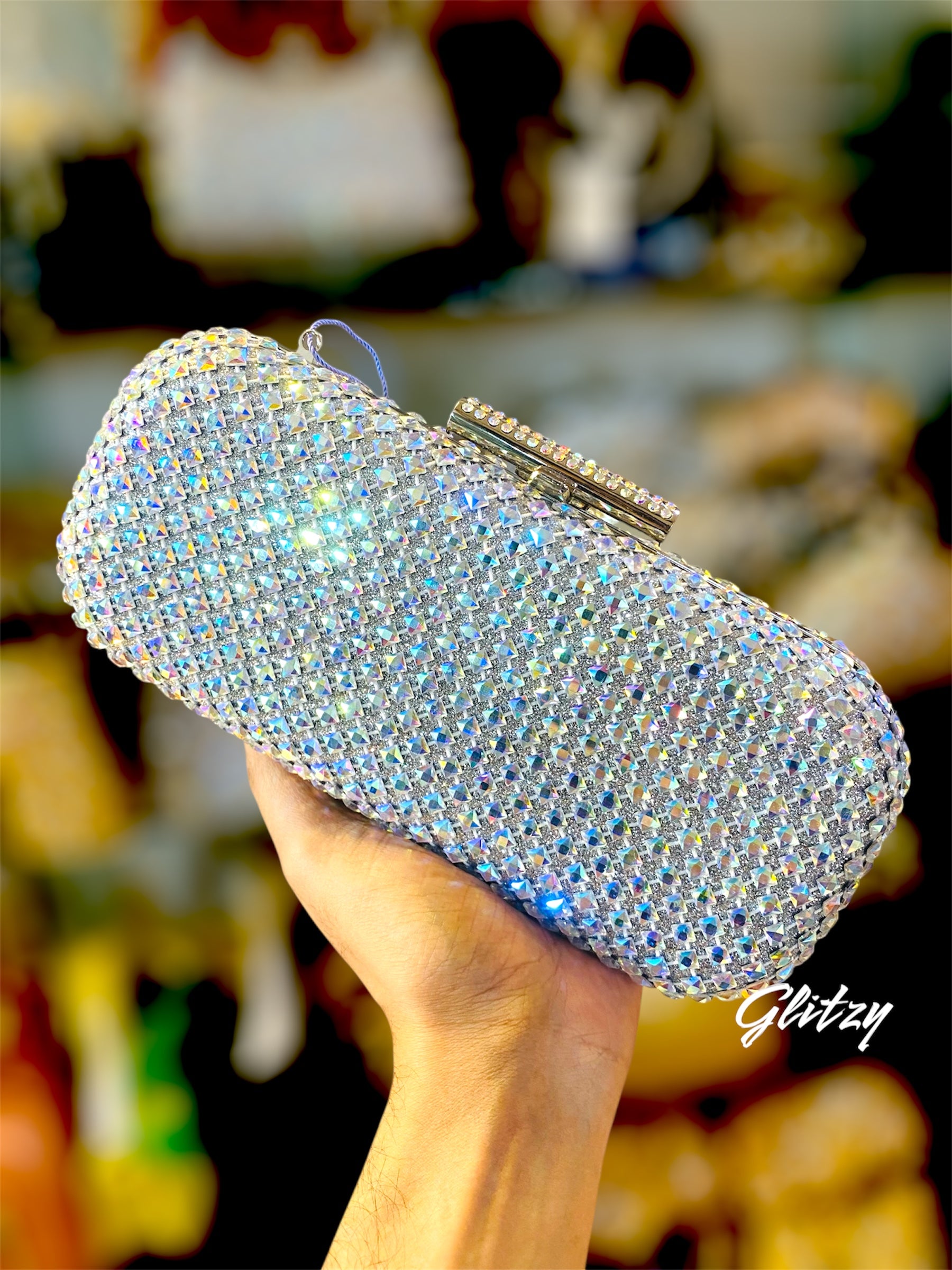 Gorgeous stone worked party clutch