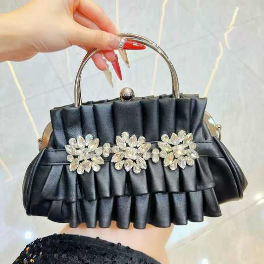 Fashionable and beautiful looking party hand purse available.