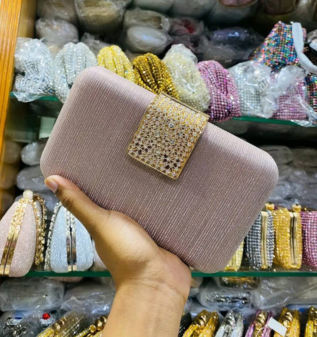 Gorgeous stone lock design party purse