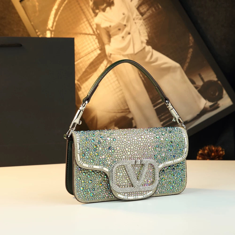 A luxurious, sparkling stone party bag