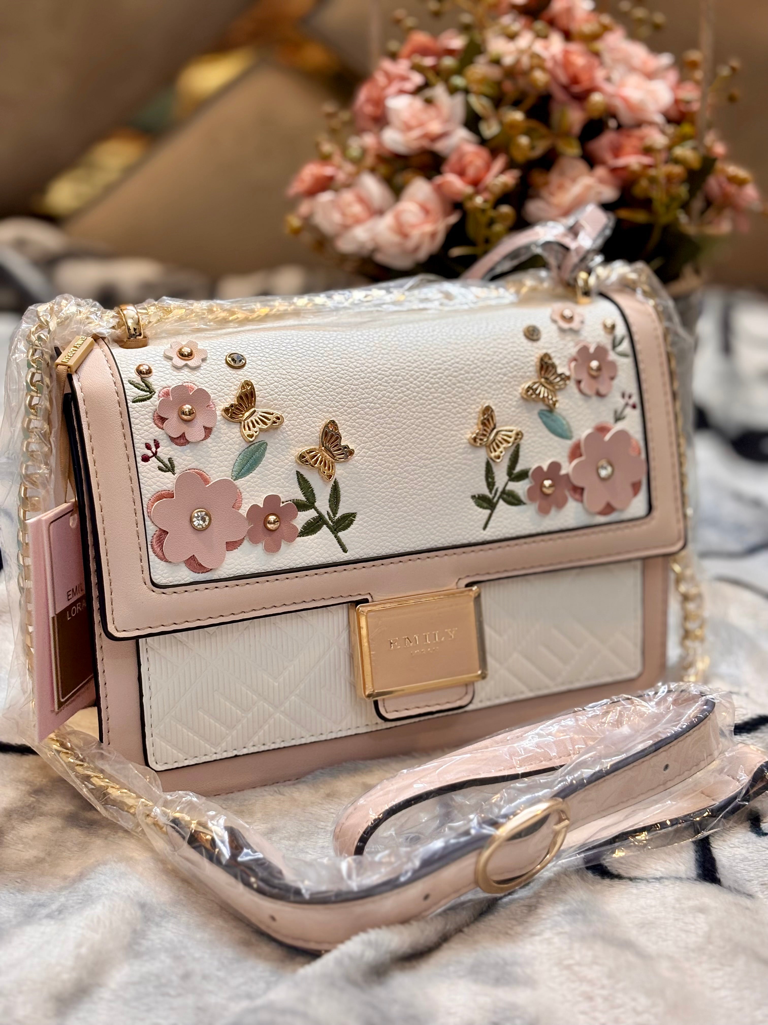EMILY LORAN beautiful floral hand worked premium sling bag