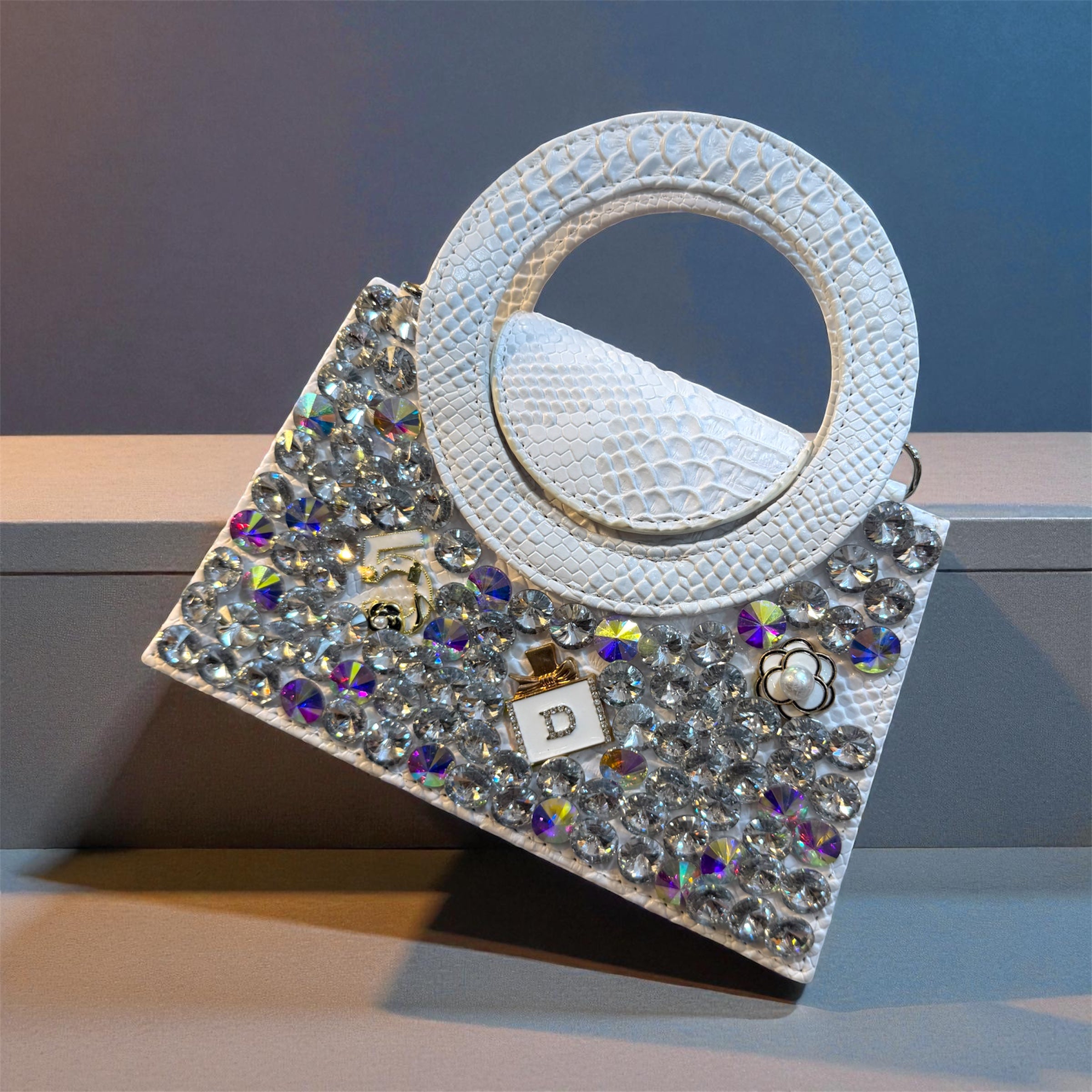 All over stone worked party bag