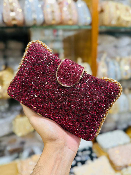 A stunning, elegant, and sophisticated clutch for a party.