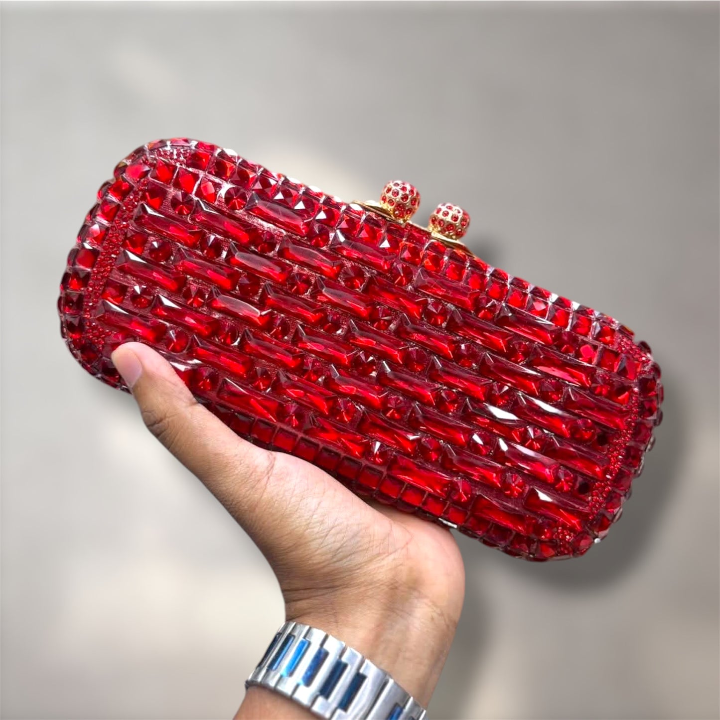 Exclusive shiny stone premium party clutch | glitzy