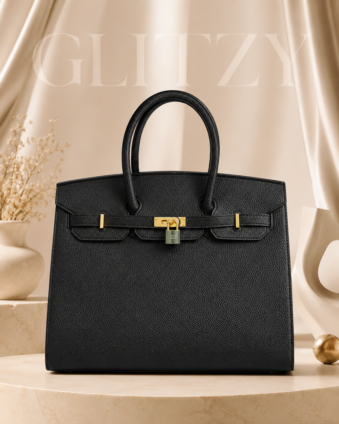 Luxury Leather Birkin Style Tote Bag for Women – Designer Handbag BD