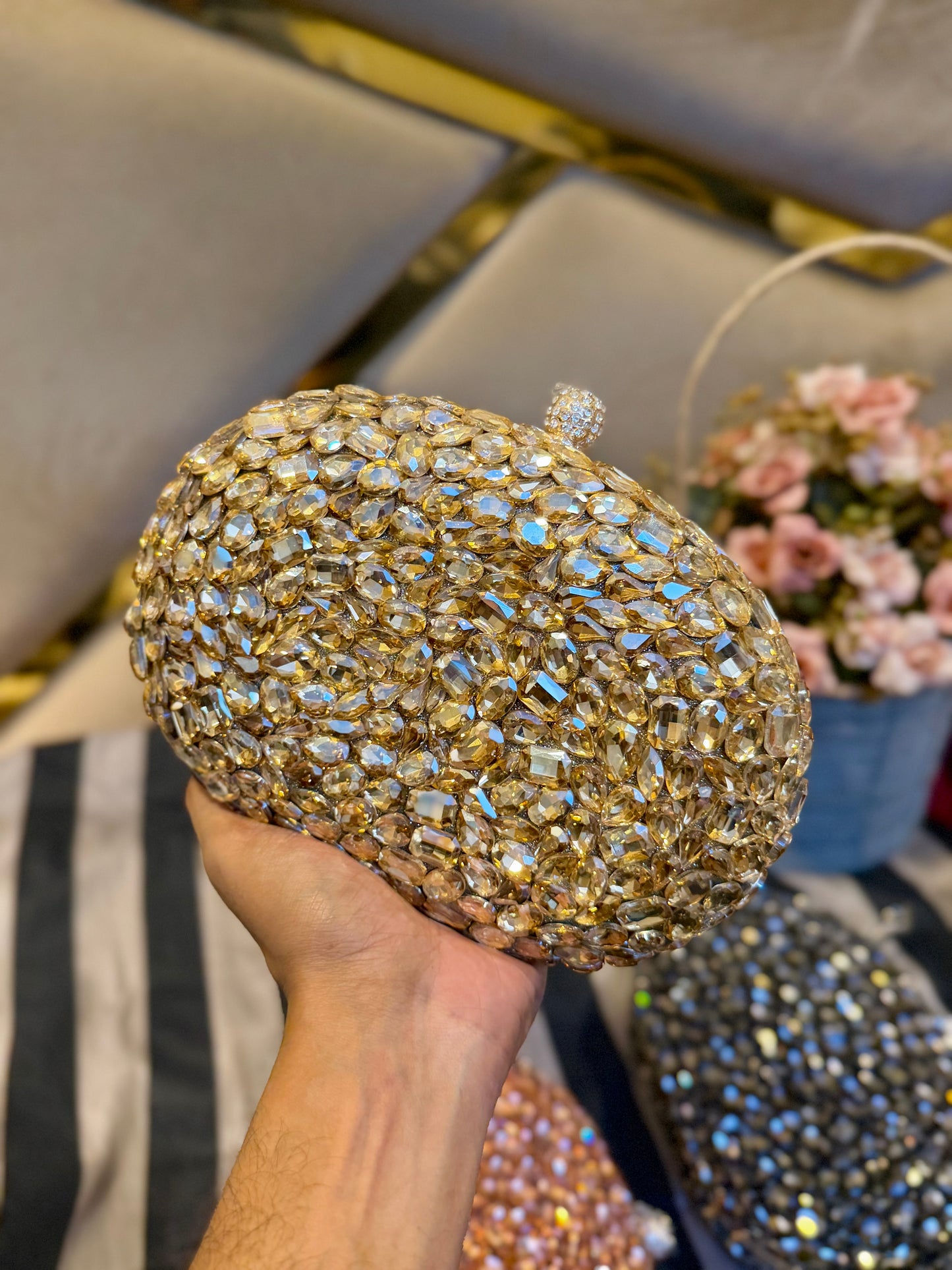 All over stone gorgeous party clutch- premium version