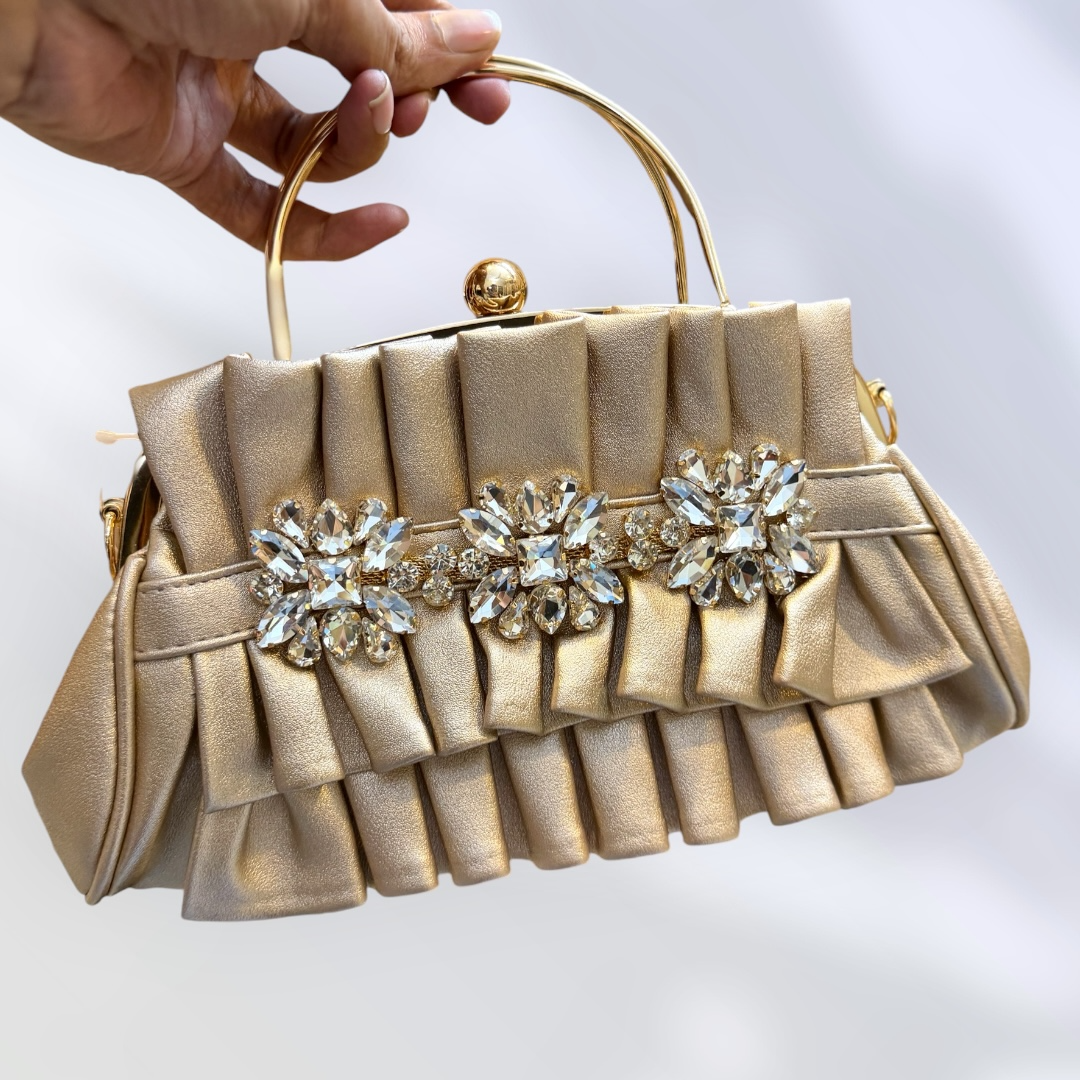 Fashionable and beautiful looking party hand purse available.