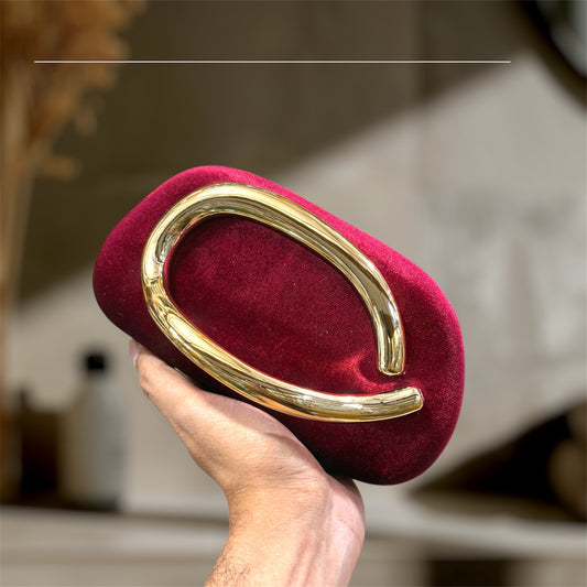 Trending viral velvet fashionable clutch