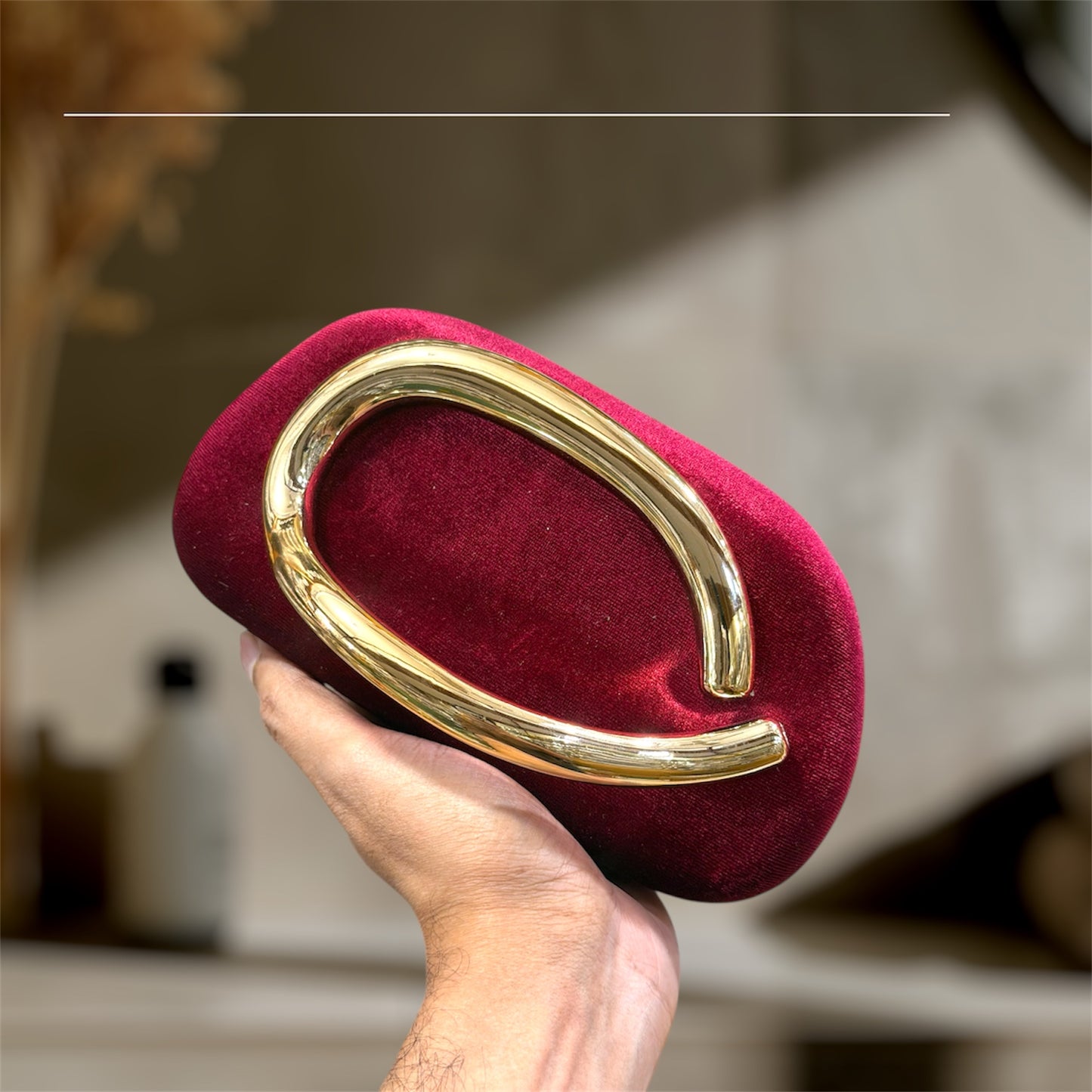 Trending viral velvet fashionable clutch