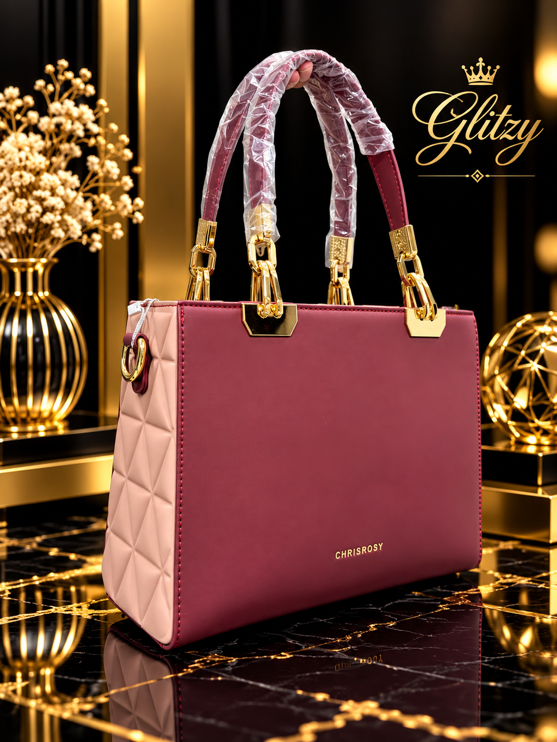 CHRISROSY Luxury Quilted Side Handbag & Top-Handle Tote