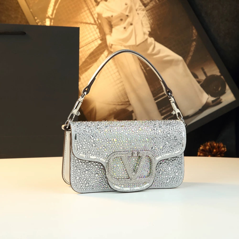 A luxurious, sparkling stone party bag