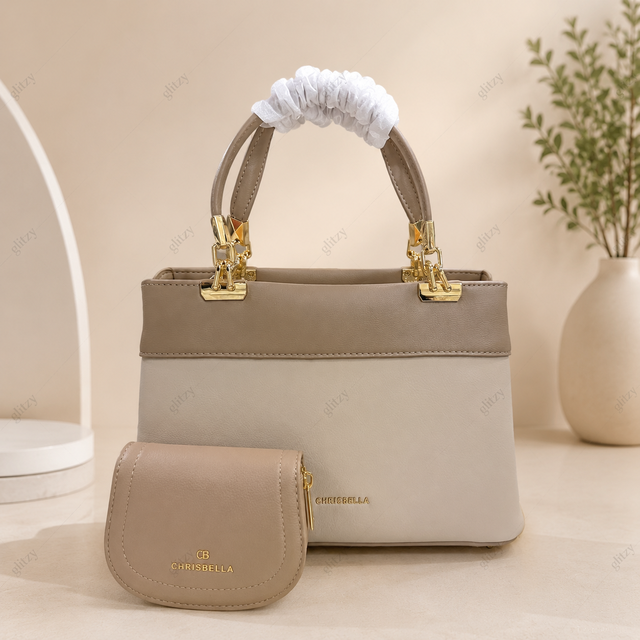 Premium CHRISBELLA luxury handbag with wallet | Glitzy