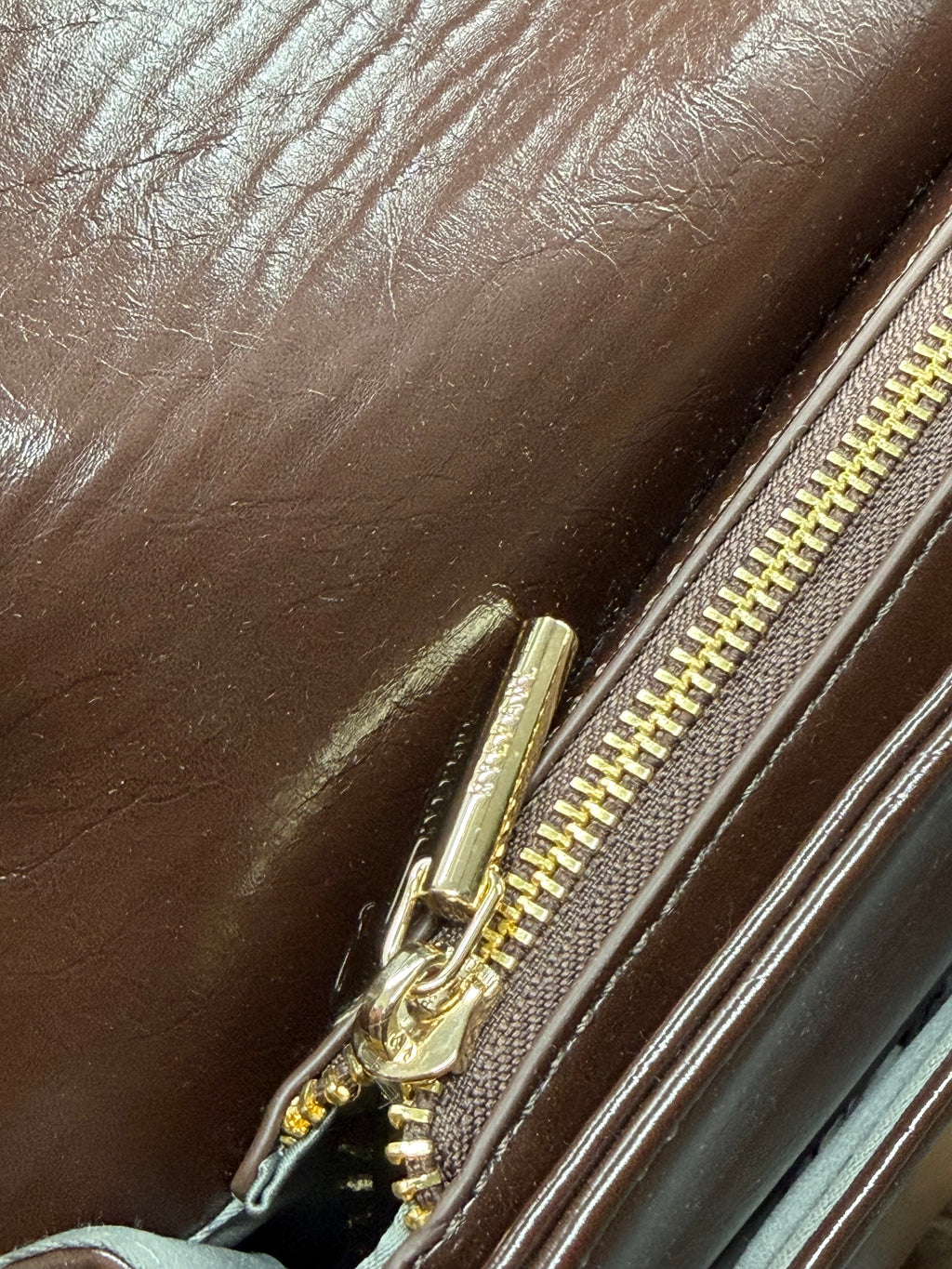 High end premium pu shiny leather finished soft sling bag