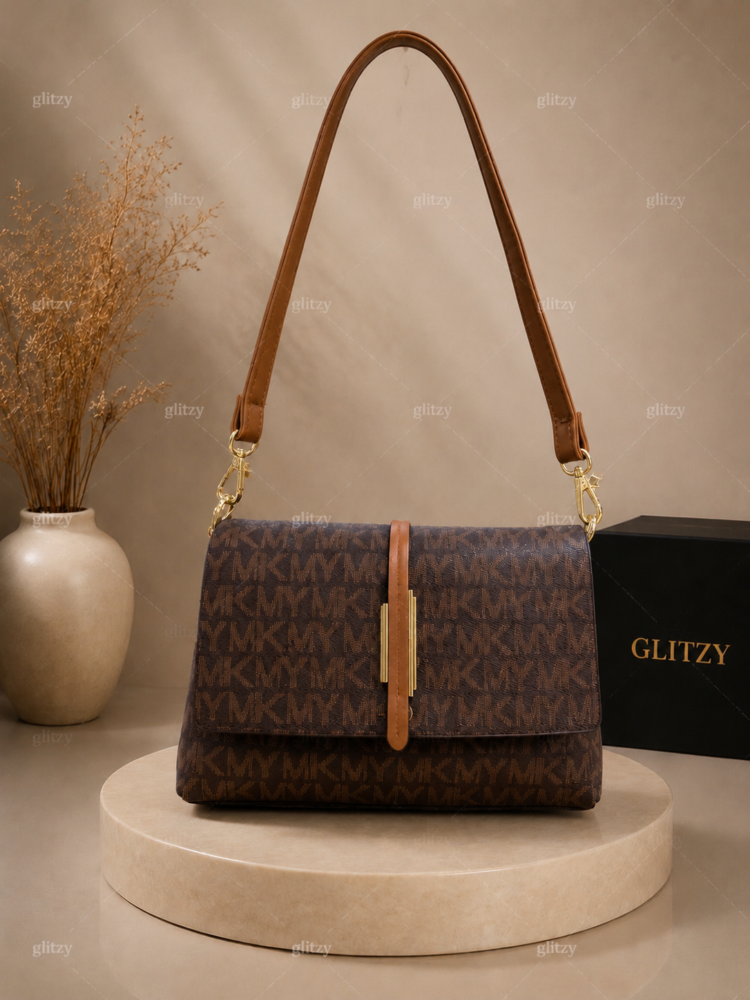 Beautiful printed imported shoulder sling bag available for regular use | glitzy coffee