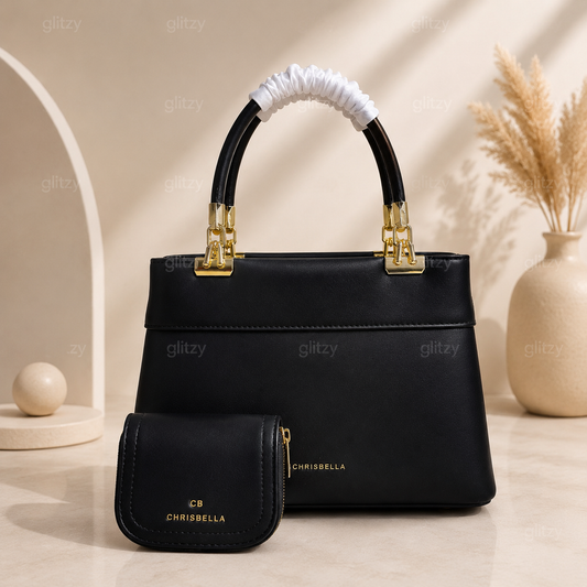 Premium CHRISBELLA luxury handbag with wallet | Glitzy