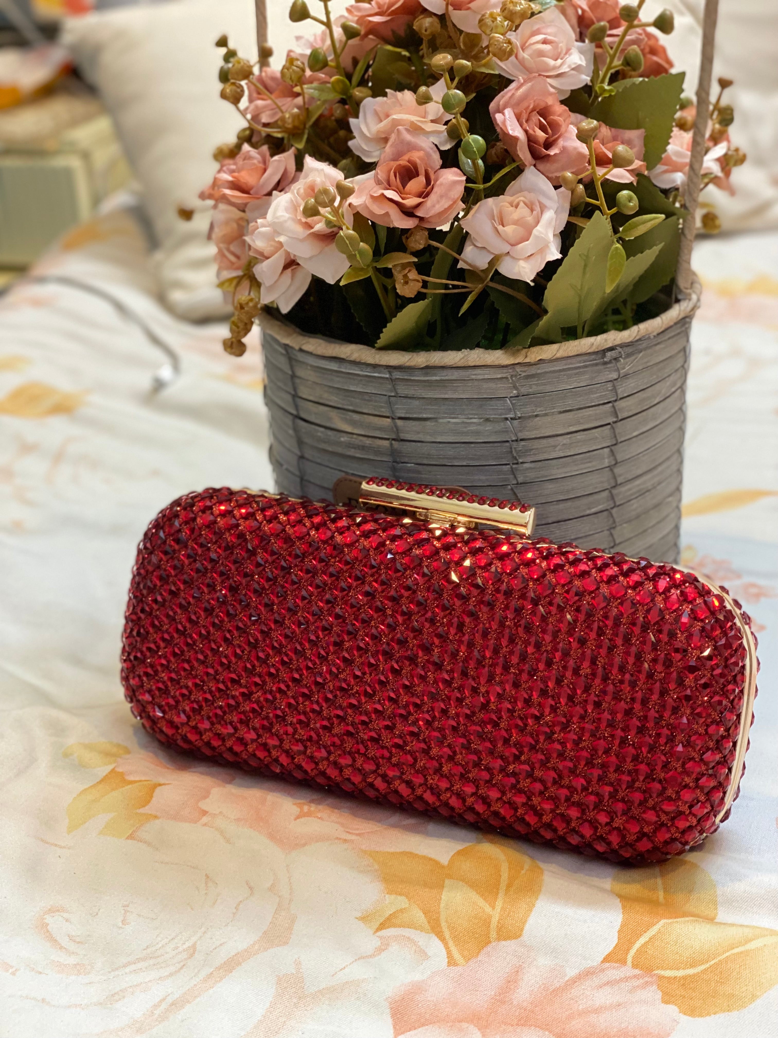 Gorgeous stone worked party clutch