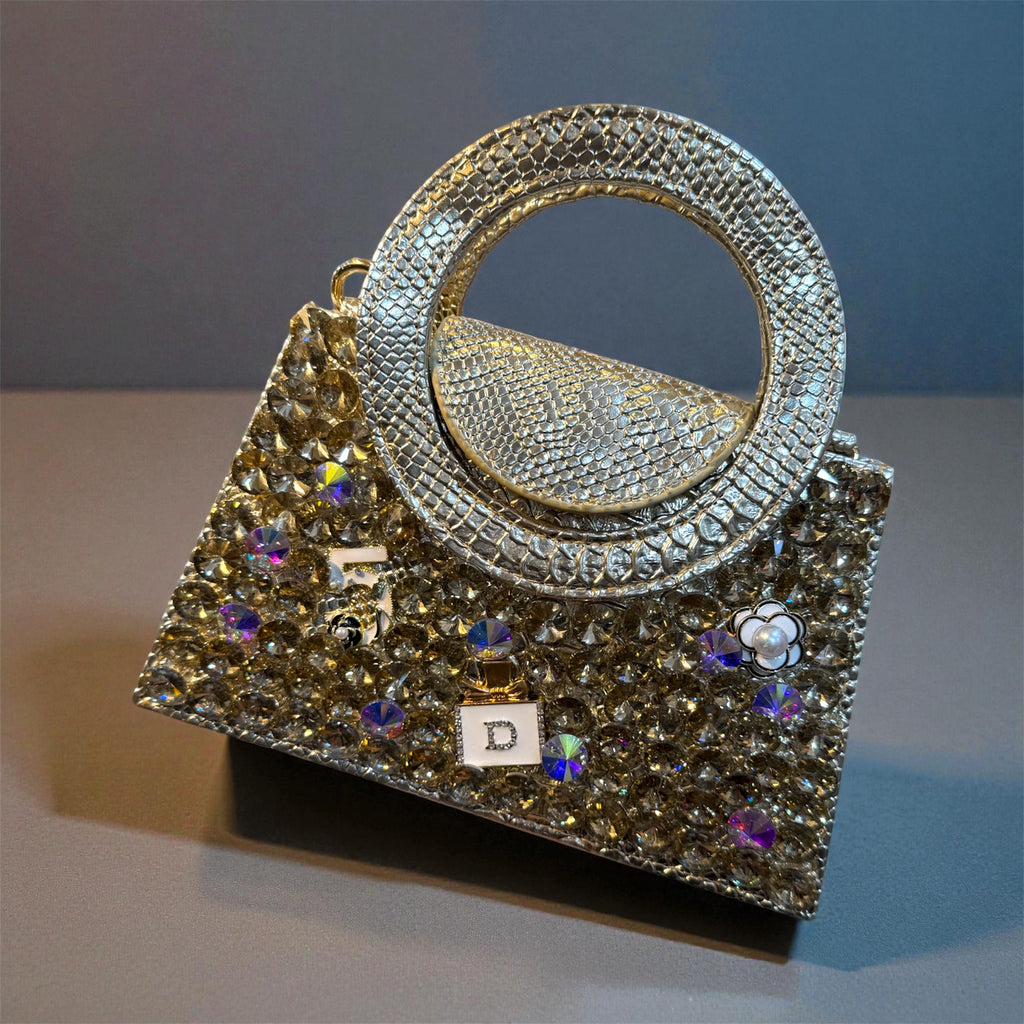 All over stone worked party bag