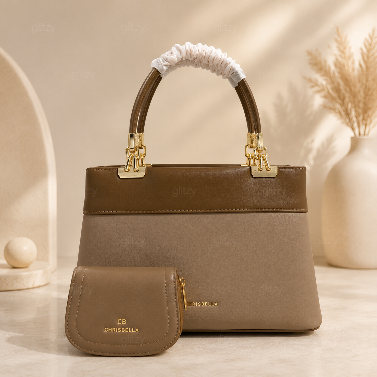 Premium CHRISBELLA luxury handbag with wallet | Glitzy