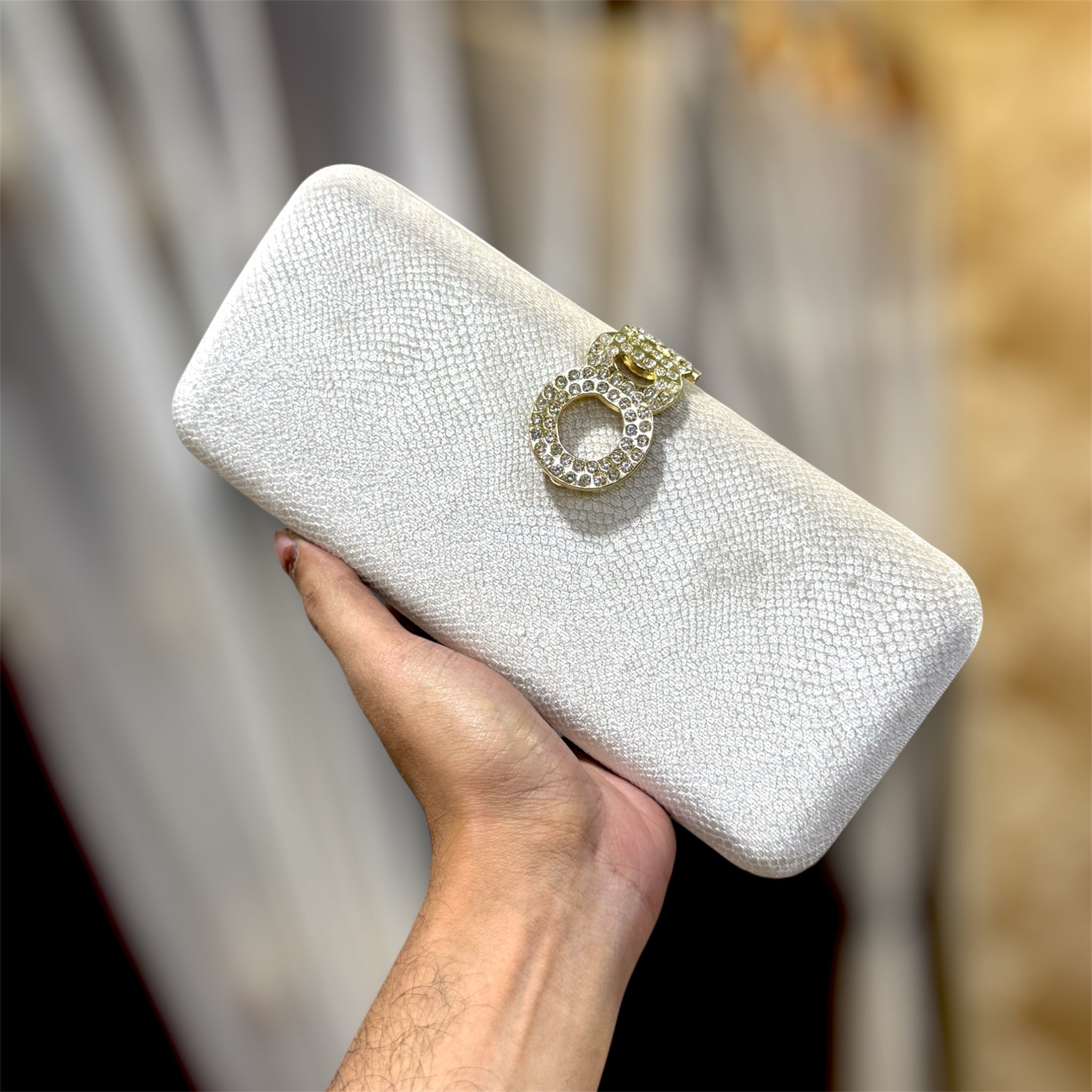 Classy velvet finished party clutch