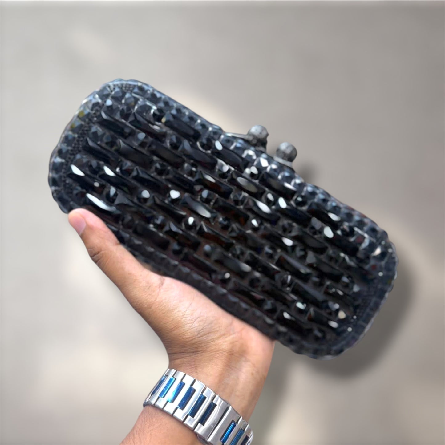 Exclusive shiny stone premium party clutch | glitzy