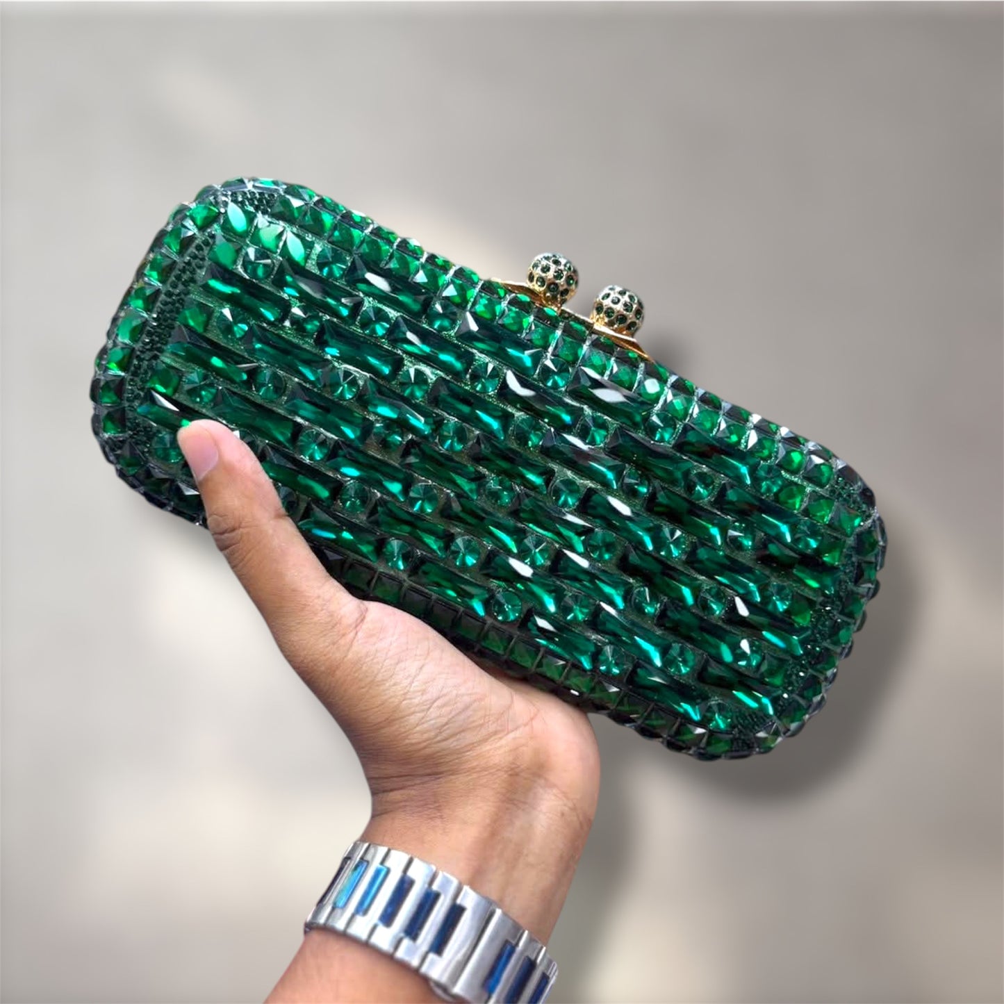 Exclusive shiny stone premium party clutch | glitzy