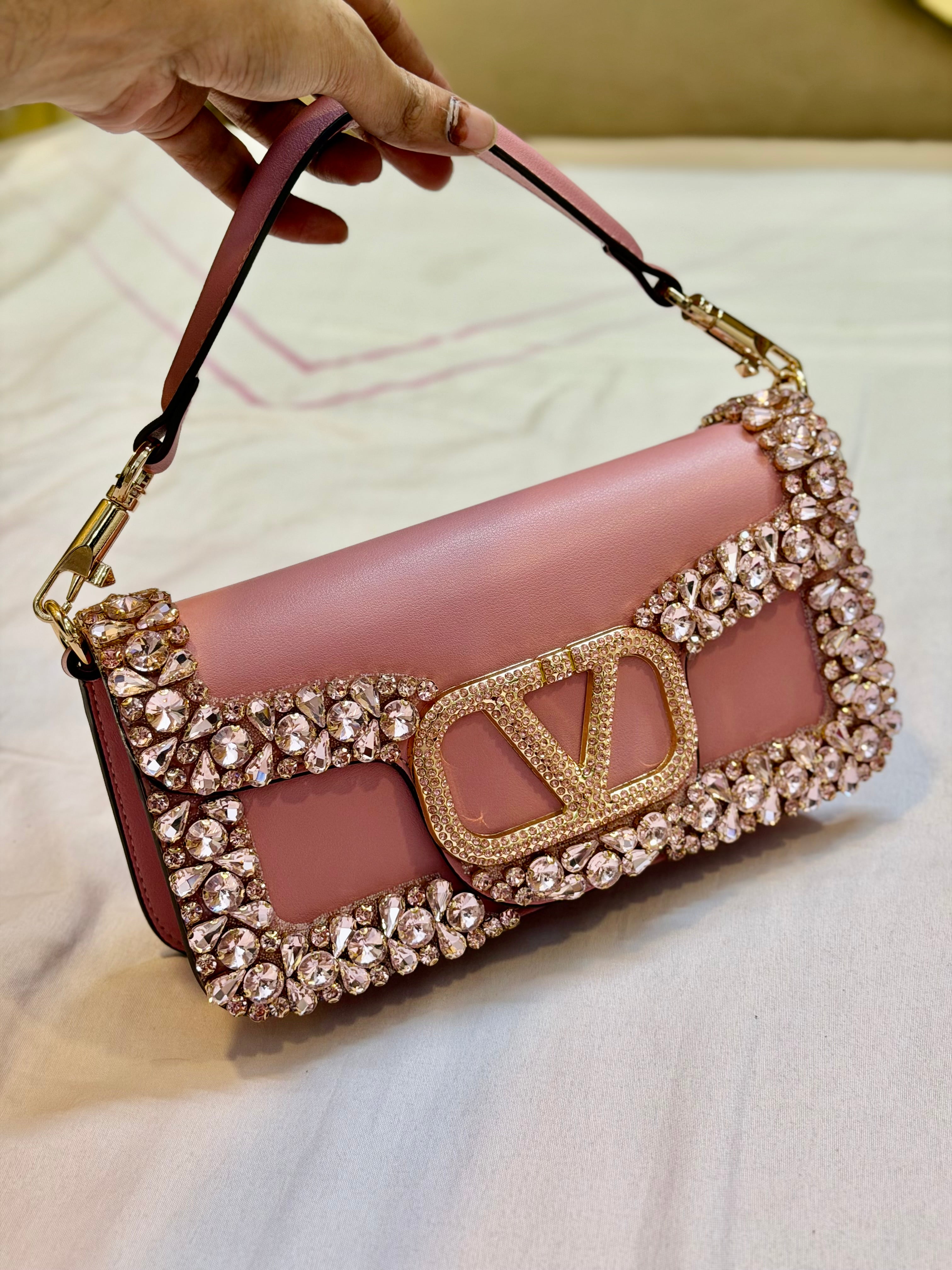 Exclusive gorgeous stone worked fashion bag