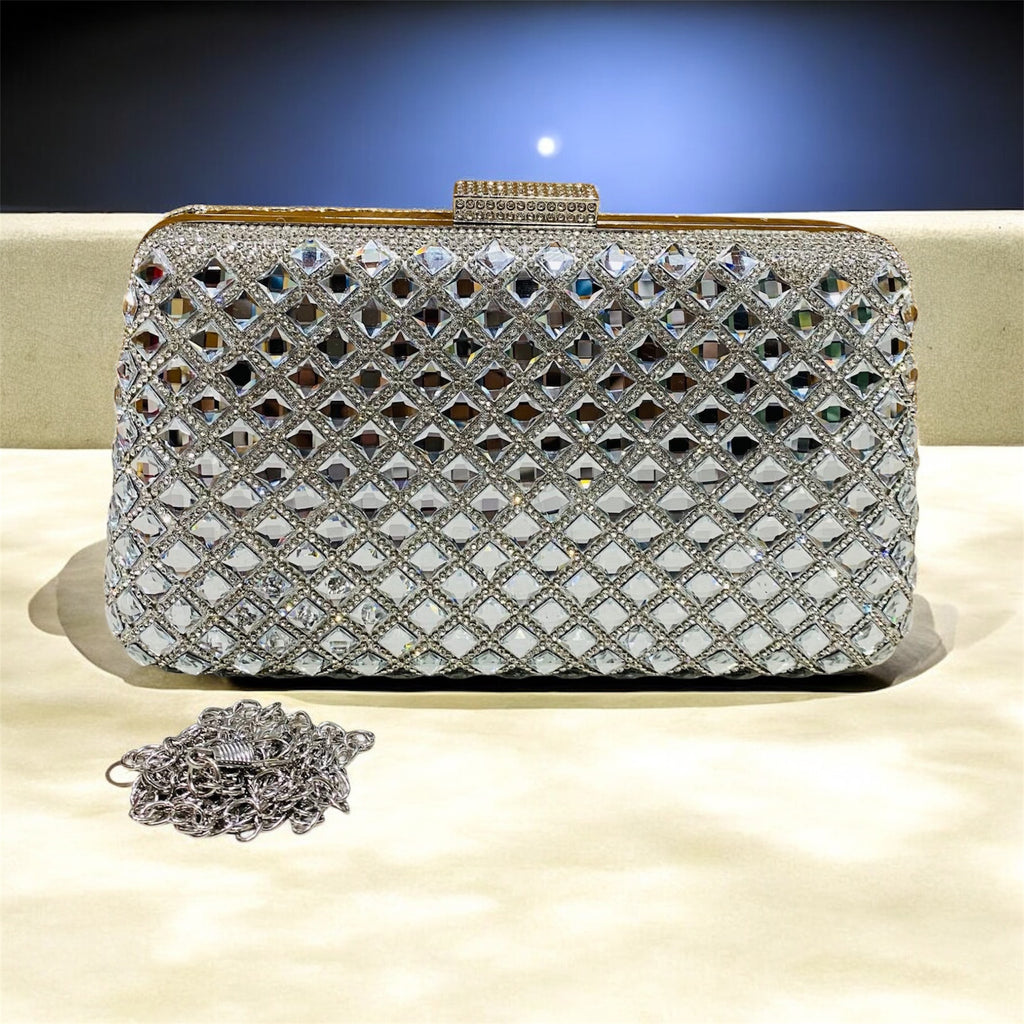 Gorgeous all over stone design party bridal purse