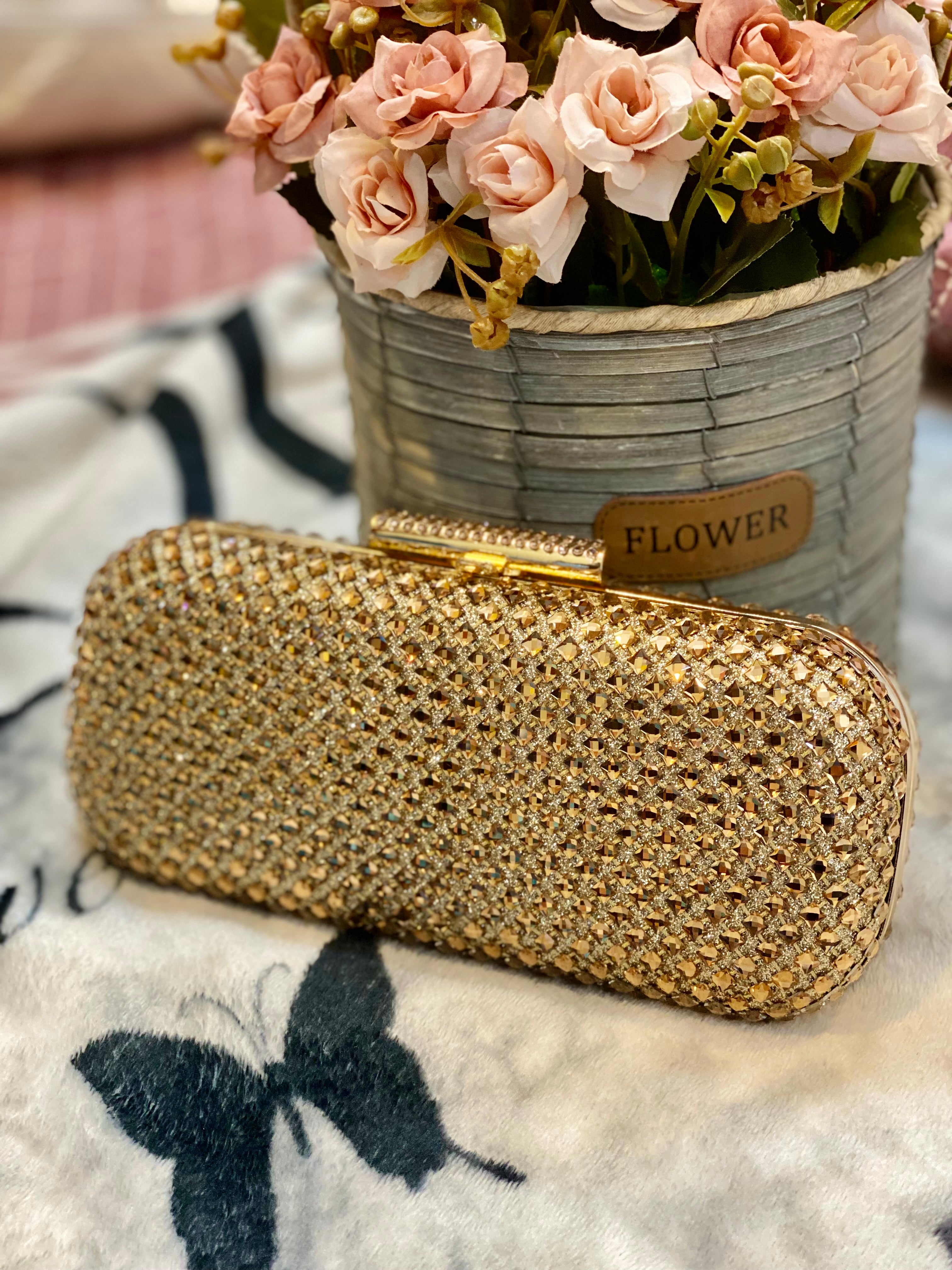Gorgeous stone worked party clutch