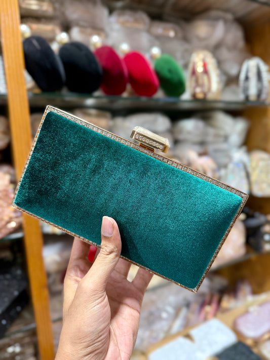 Beautiful simple and elegant velvet party purse