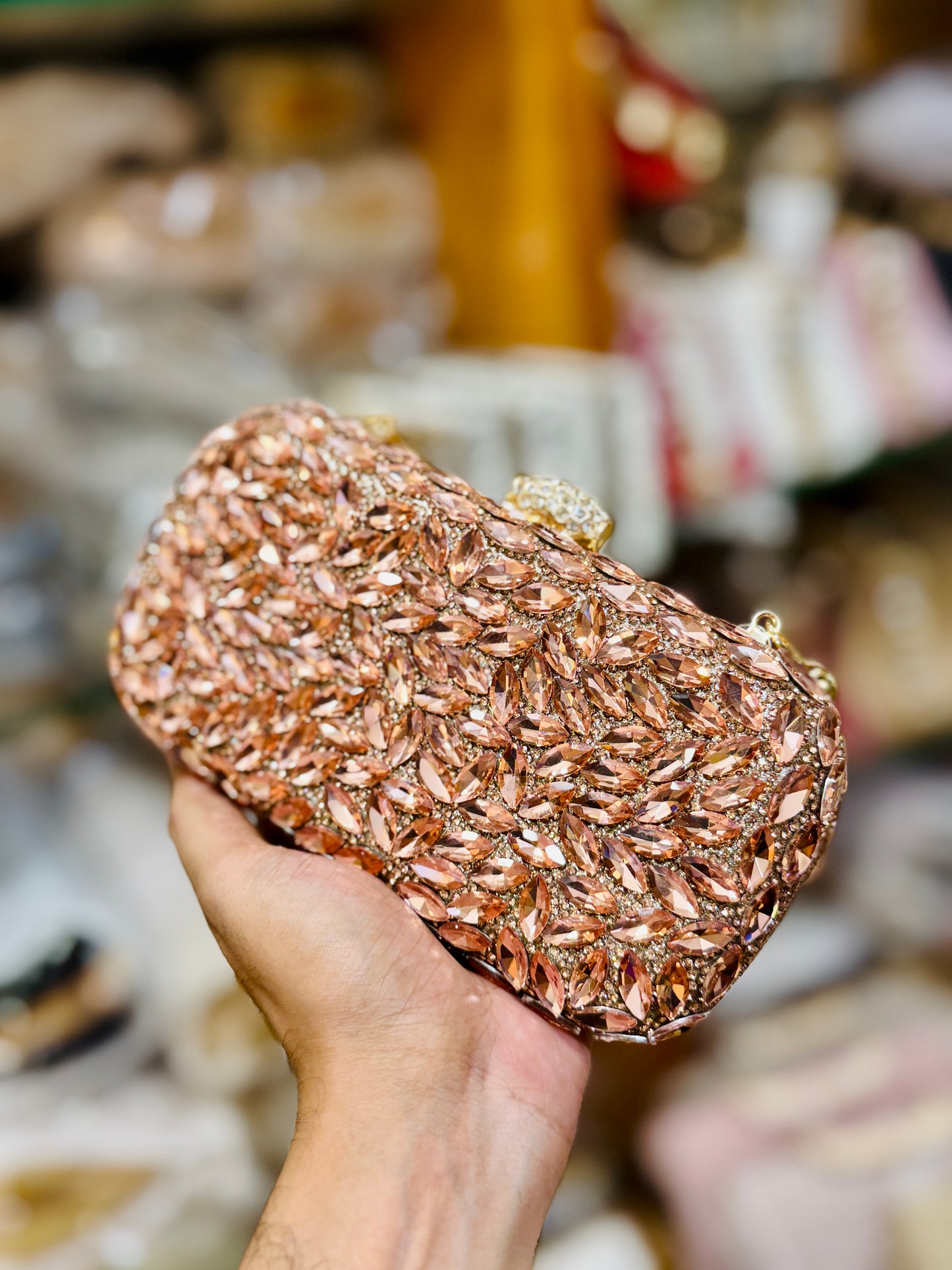 Exclusive both side stone worked premium party purse