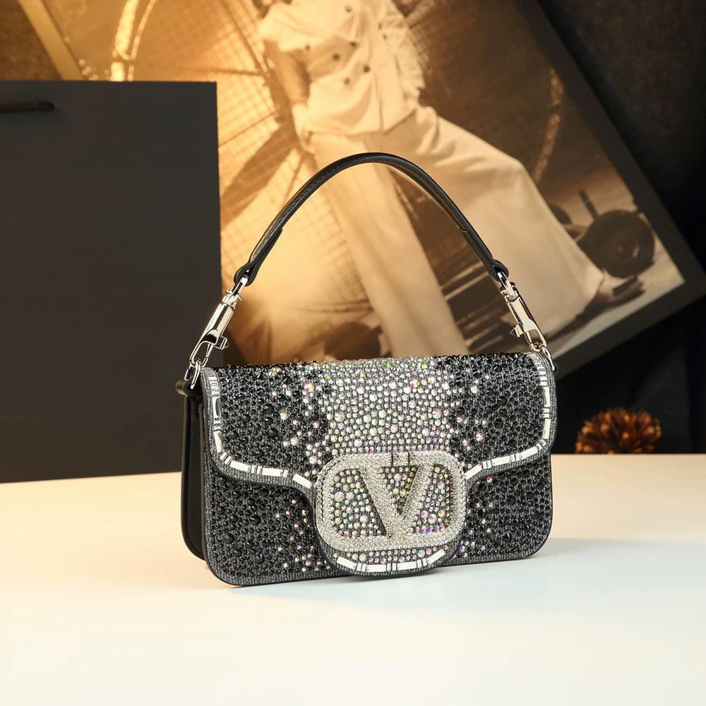 A luxurious, sparkling stone party bag