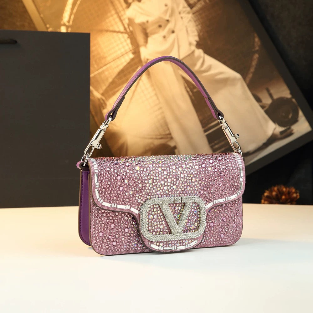 A luxurious, sparkling stone party bag