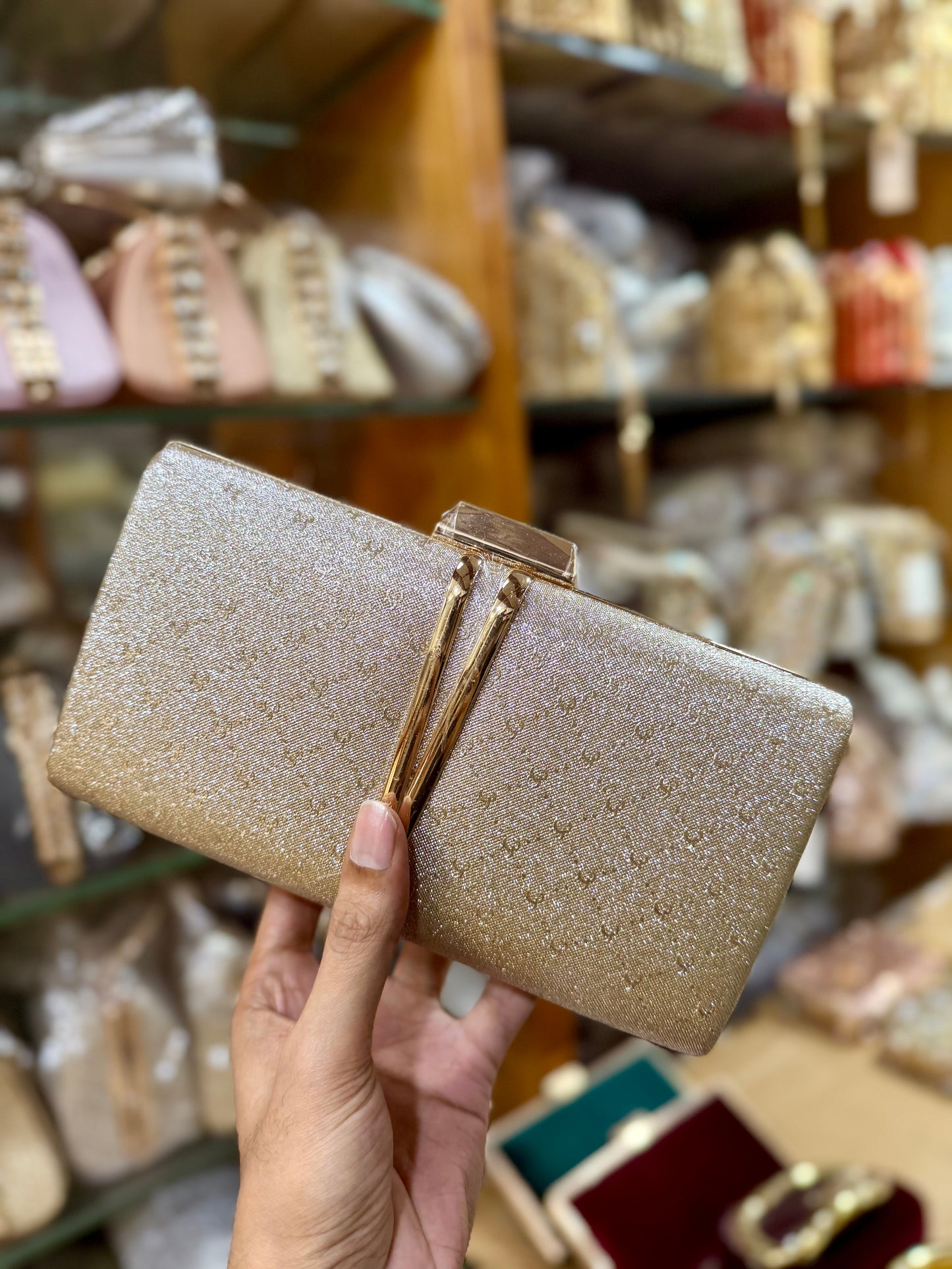 Classic design shiny party purse