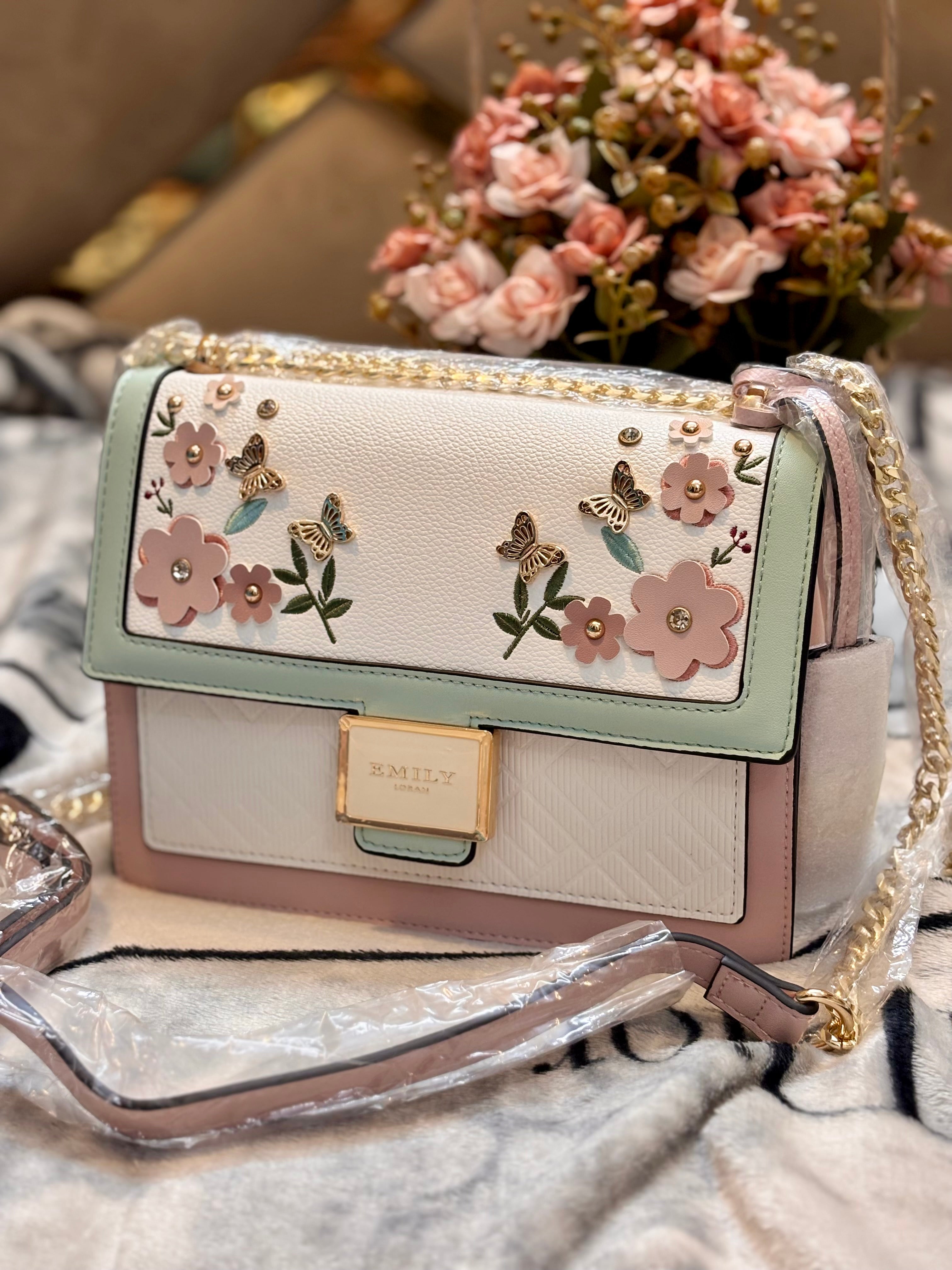 EMILY LORAN beautiful floral hand worked premium sling bag