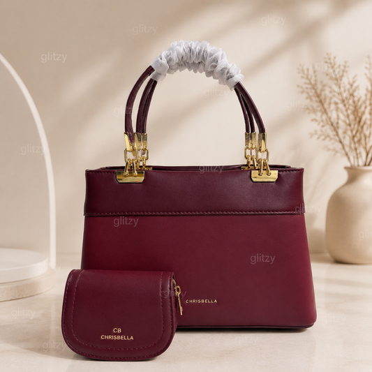 Premium CHRISBELLA luxury handbag with wallet | Glitzy