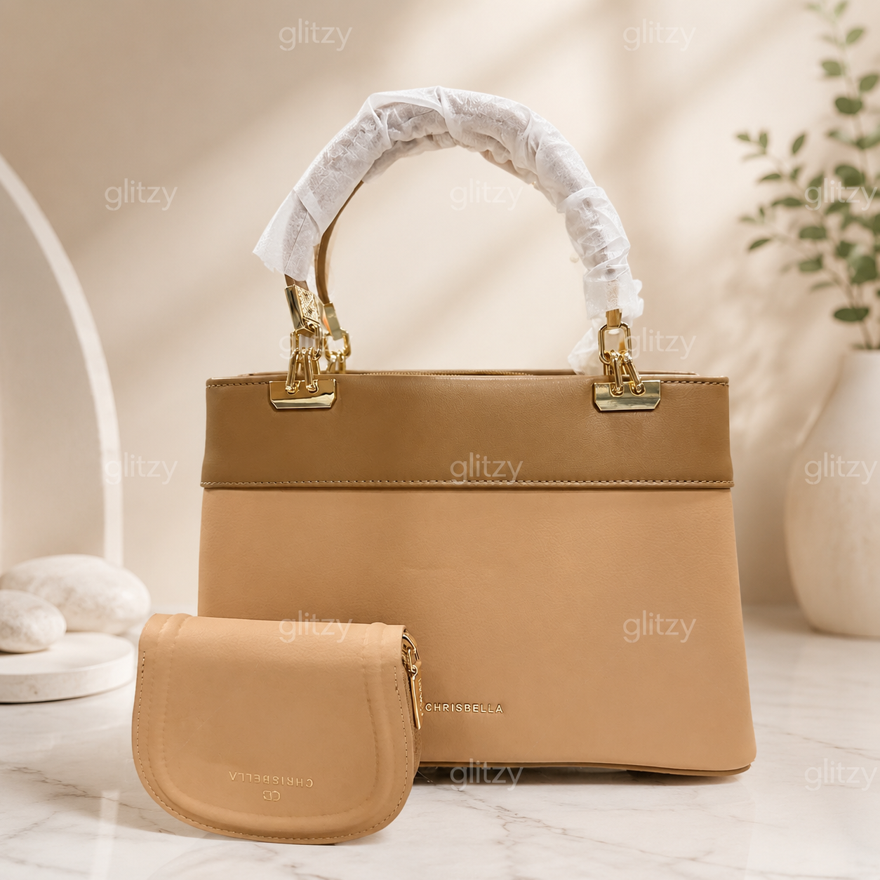 Premium CHRISBELLA luxury handbag with wallet | Glitzy