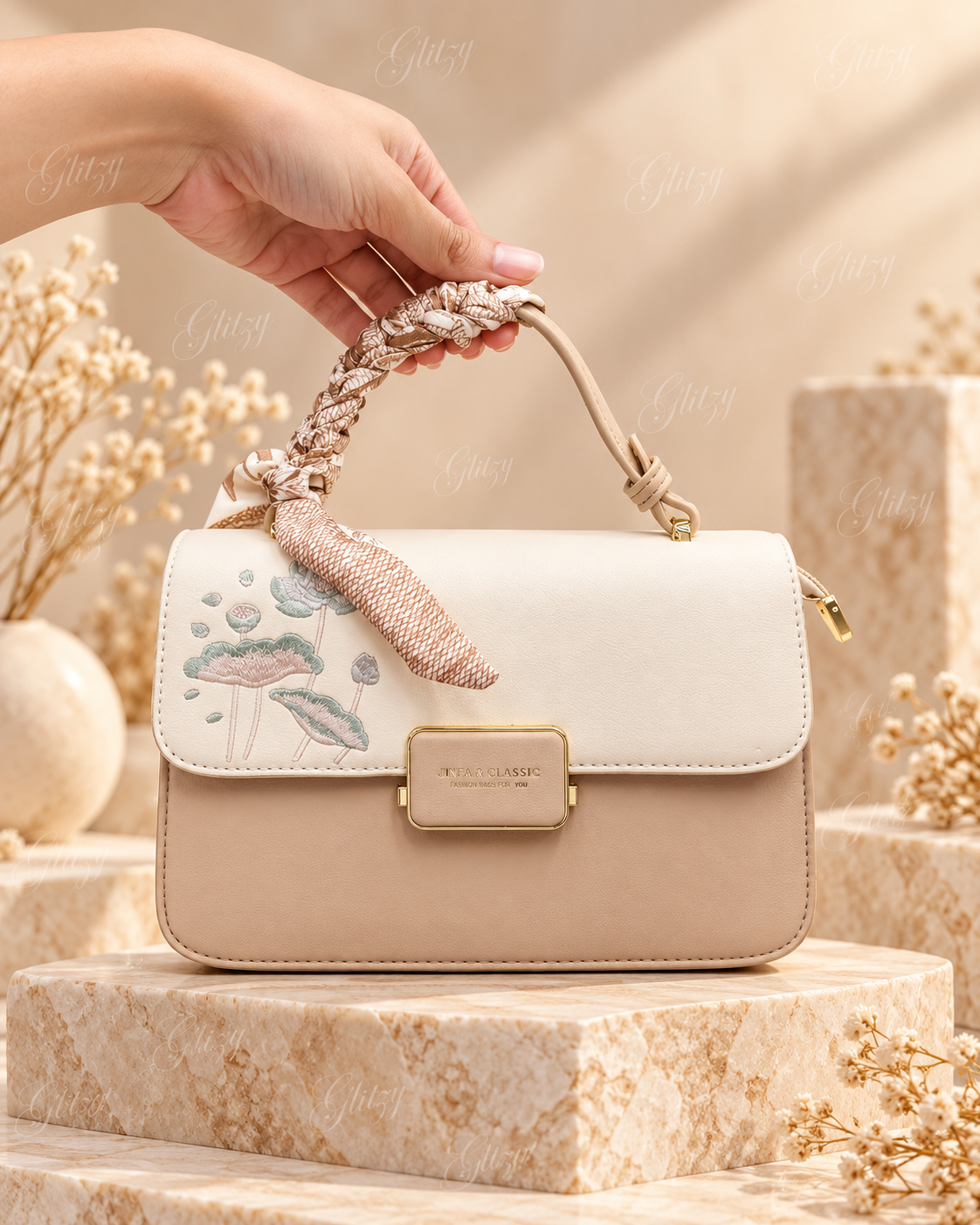 Jinfa & Classic fashionable premium handbag | Glitzy