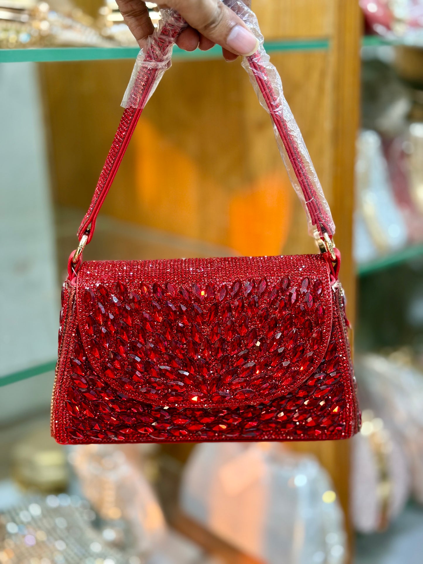 Gorgeous all over stone worked party bag