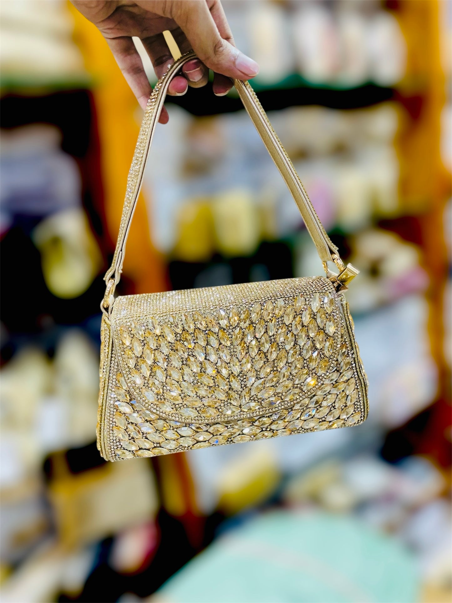 Gorgeous all over stone worked party bag