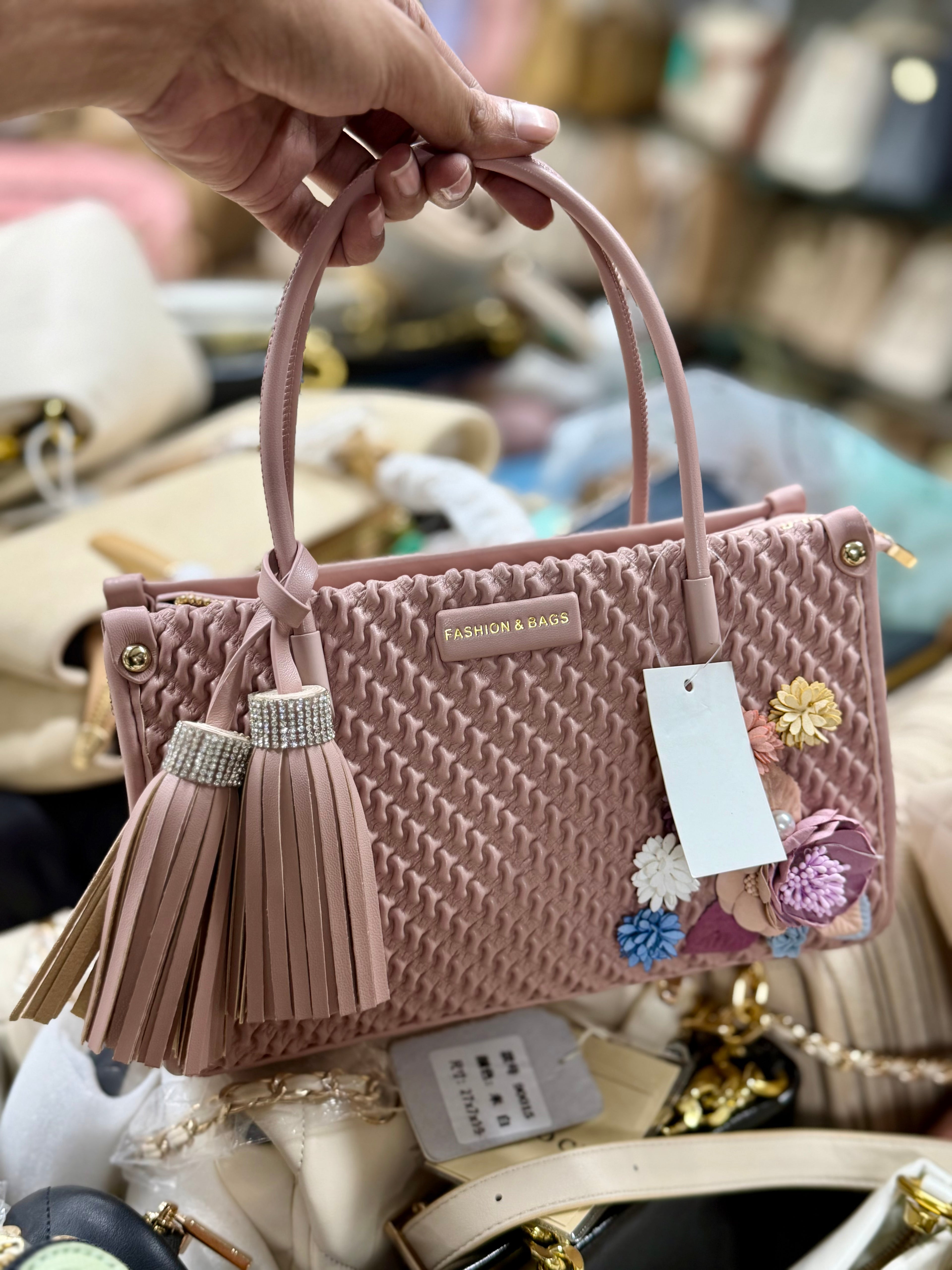 Floral imported fashionable handbag