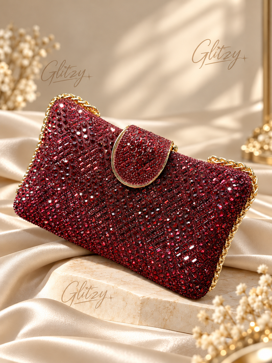 Sparkling Rhinestone Crystal Evening Clutch Bag – Luxury Party & Wedding Purse